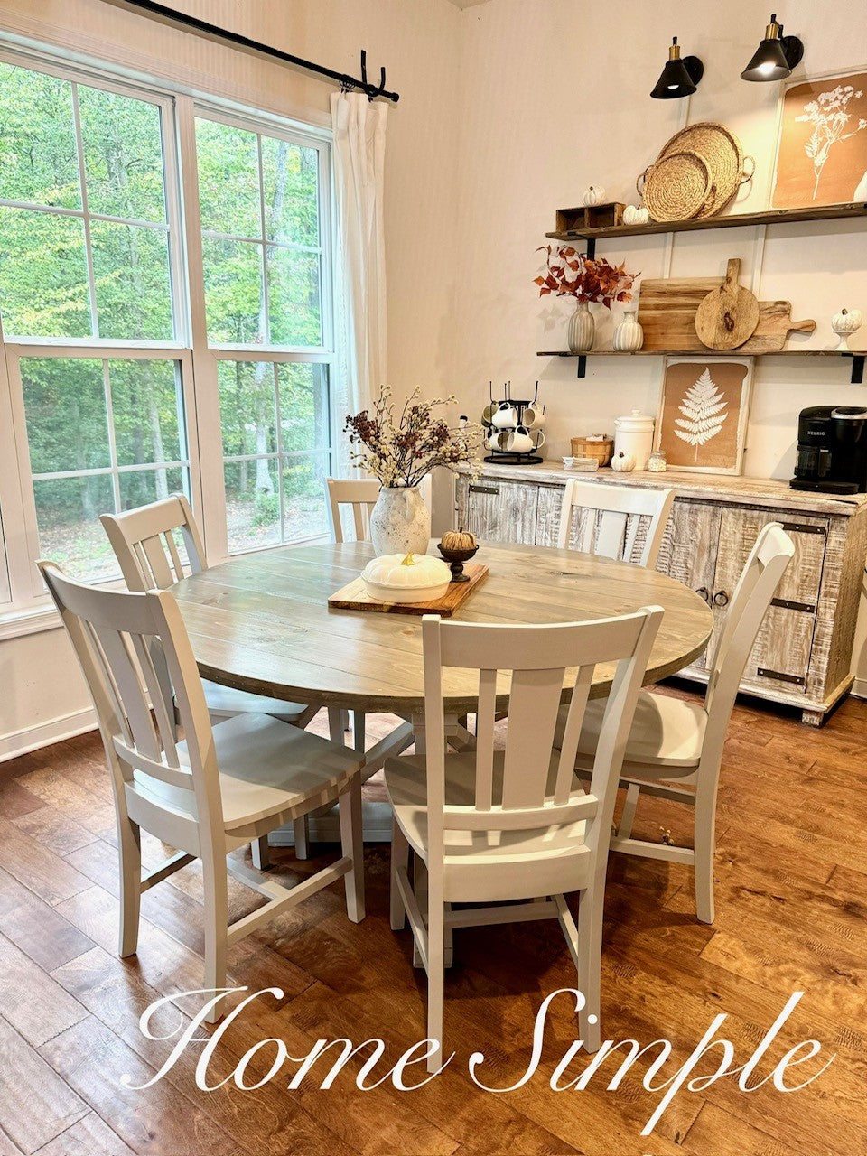 48" Round Table and 4 Chairs