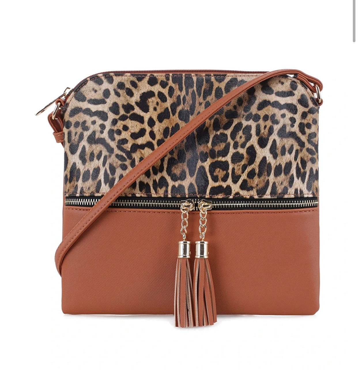 Two Toned Leopard Crossbody
