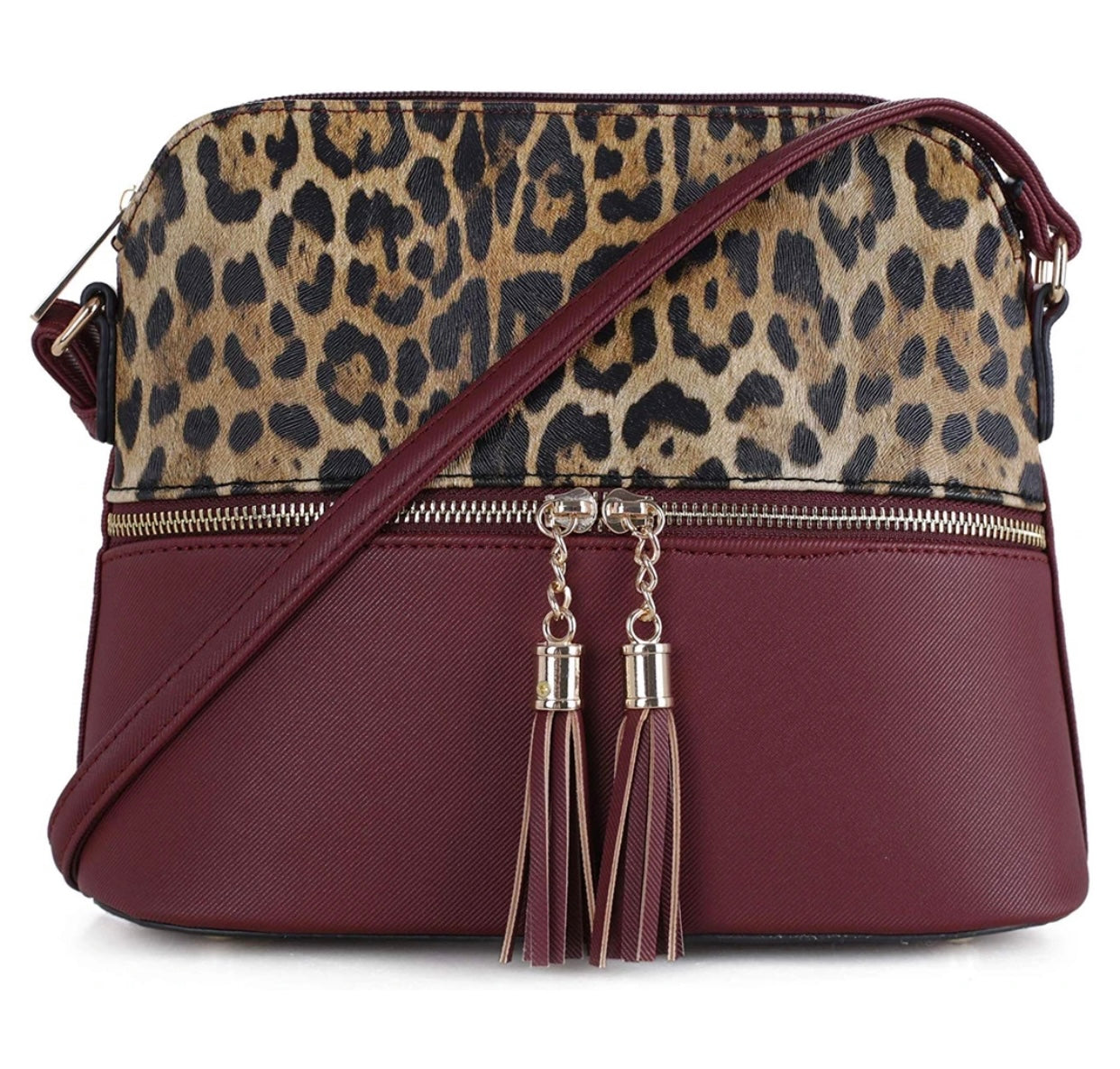 Two Toned Leopard Crossbody