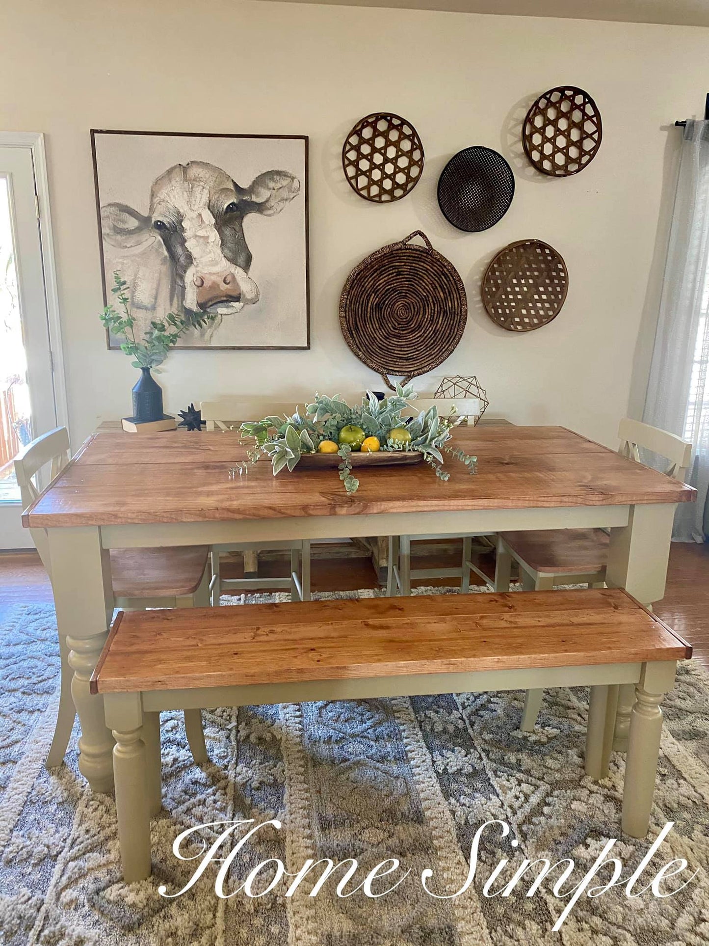 The Oliver 6' Counter Height Table Set