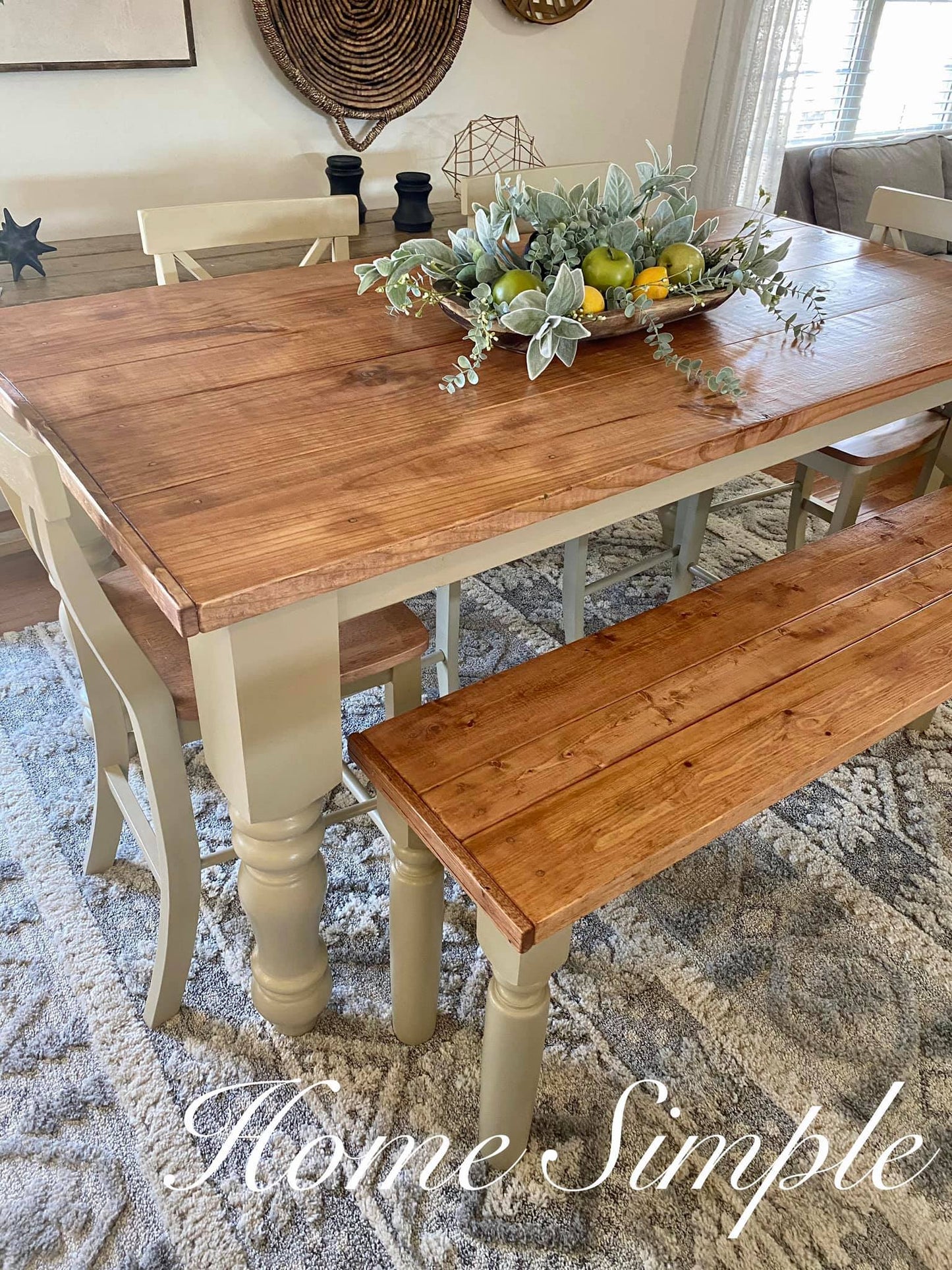 The Oliver 6' Counter Height Table Set