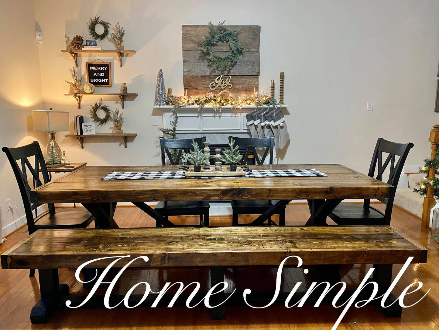 The Avory 7ft Truss Beam Table Set
