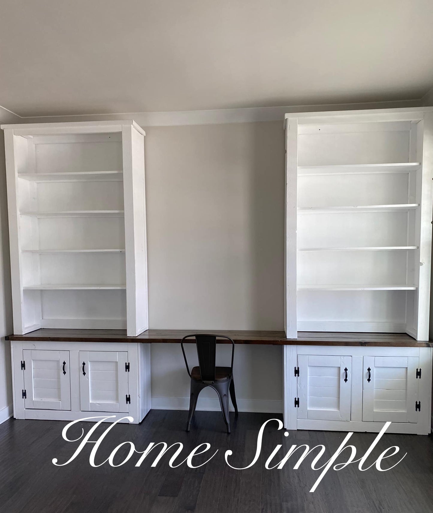 The Hampton Bookshelf Storage Desk Set