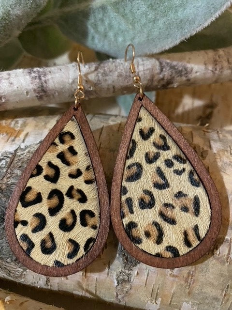 Animal Print Teardrop Earrings
