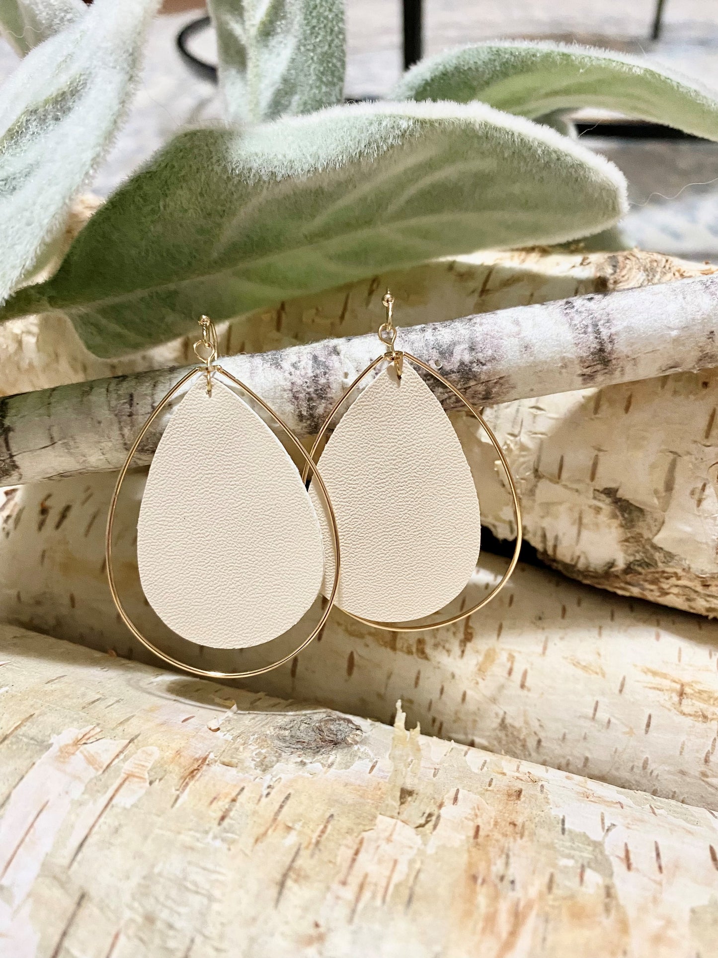 Tear Drop Halo Earrings