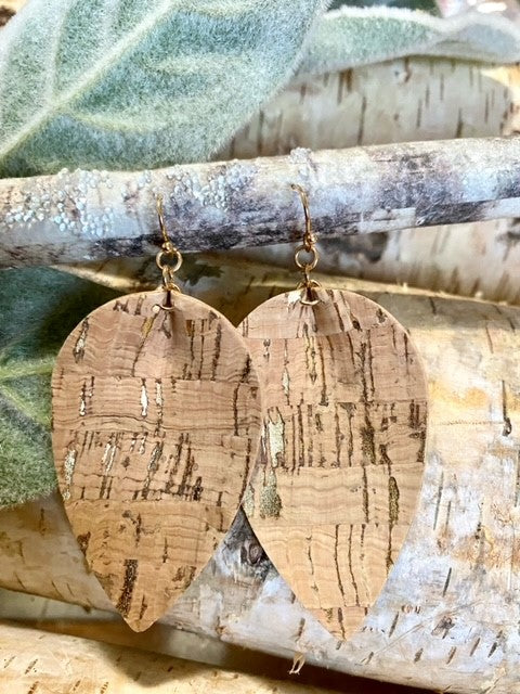 Cork Teardrop Earrings