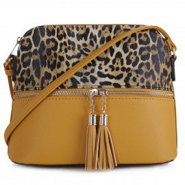 Two Toned Leopard Crossbody