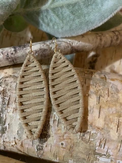 Leather Woven Handcrafted Earrings