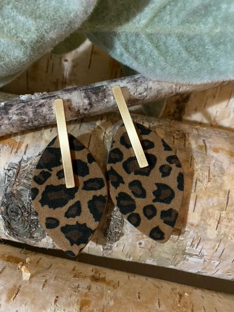 Leather Stud Earrings