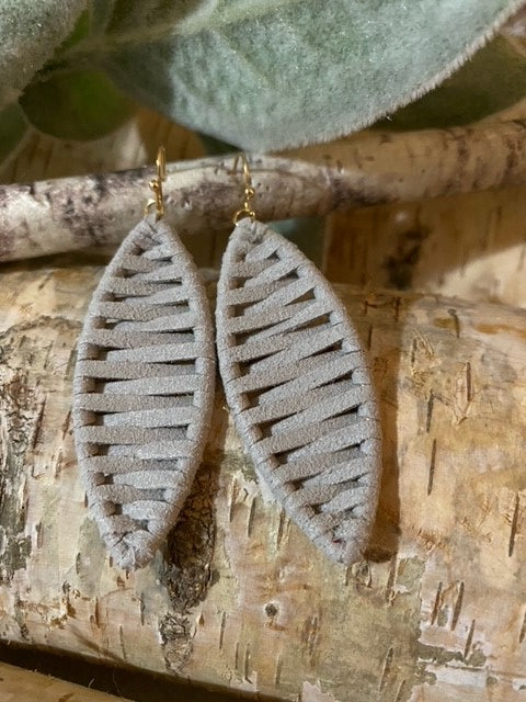 Leather Woven Handcrafted Earrings