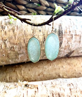 Hexagone Stone Earrings