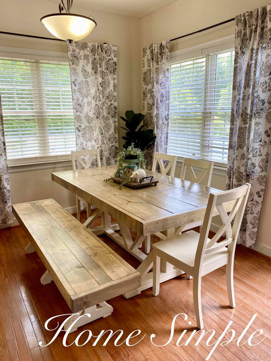 6' Truss Beam Style Table Set